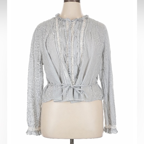 DÔEN Lydia Savoie Stripe Cottagecore Top - Size XL - Picture 4 of 10